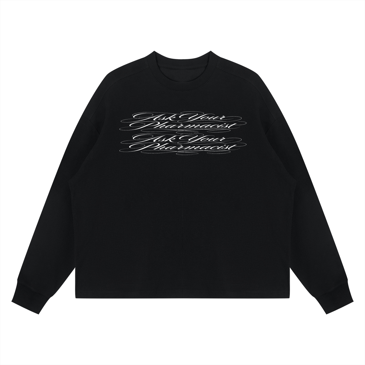 Ask Your Pharmacist Waffle Boxy Long Sleeve